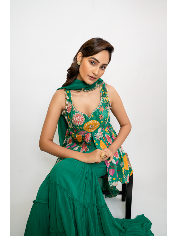 Monika Panwar in Sharara Set (SS - 012)