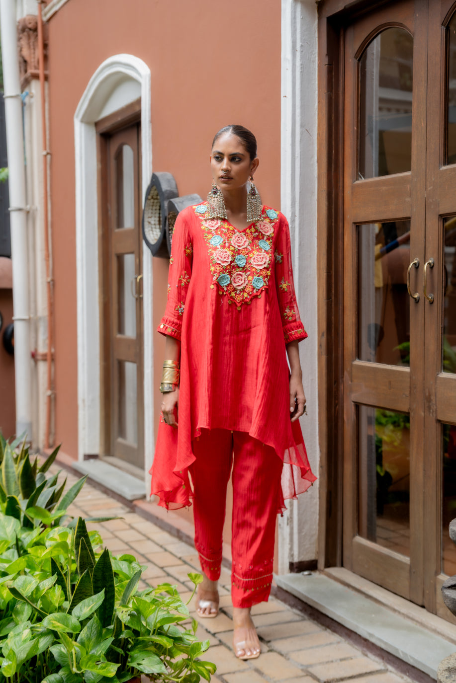 Asymmetrical  Kurta Set (SS-409)
