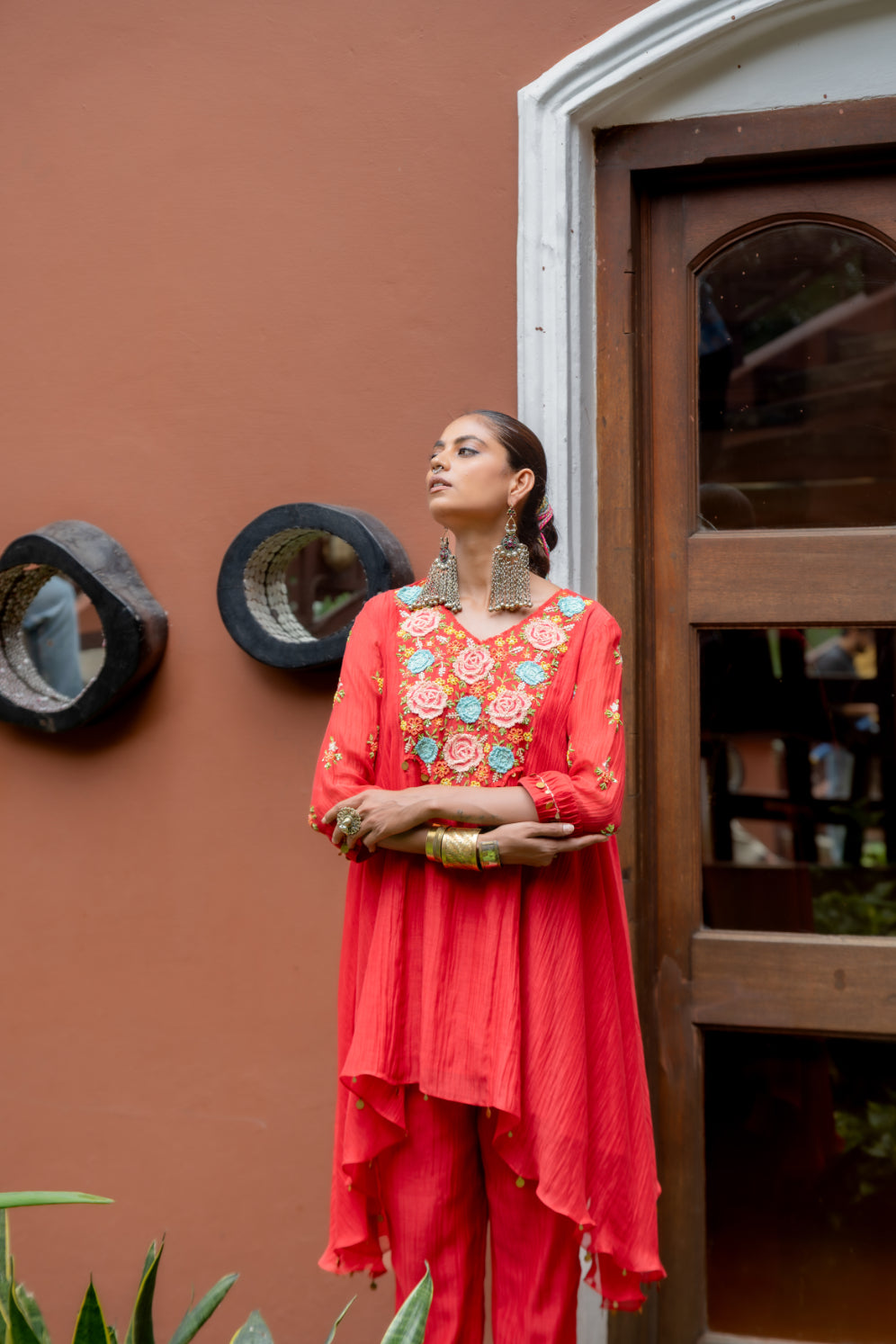 Asymmetrical  Kurta Set (SS-409)
