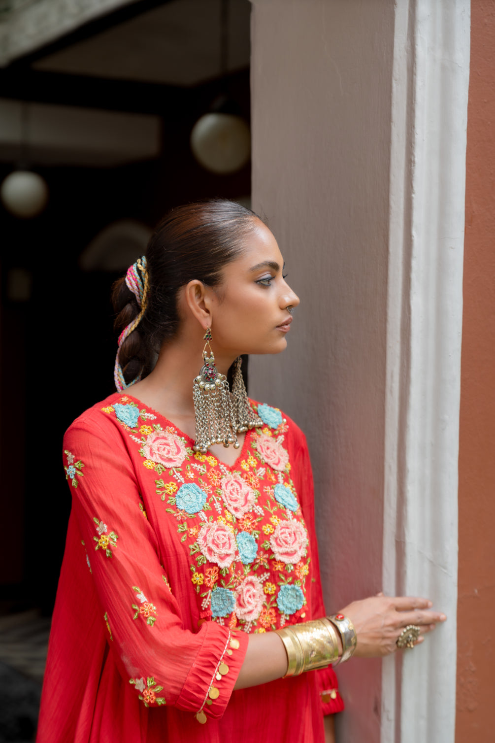 Asymmetrical  Kurta Set (SS-409)