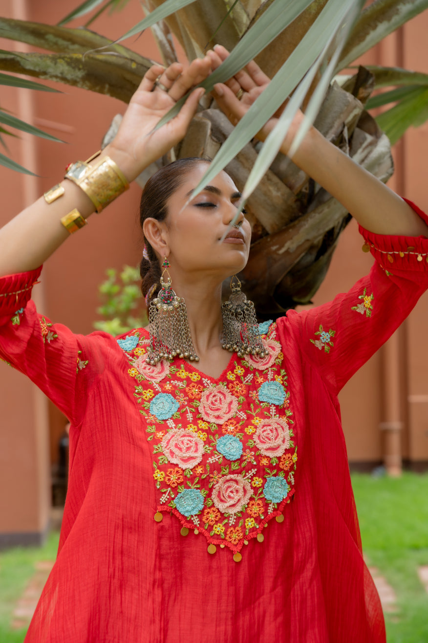 Asymmetrical  Kurta Set (SS-409)