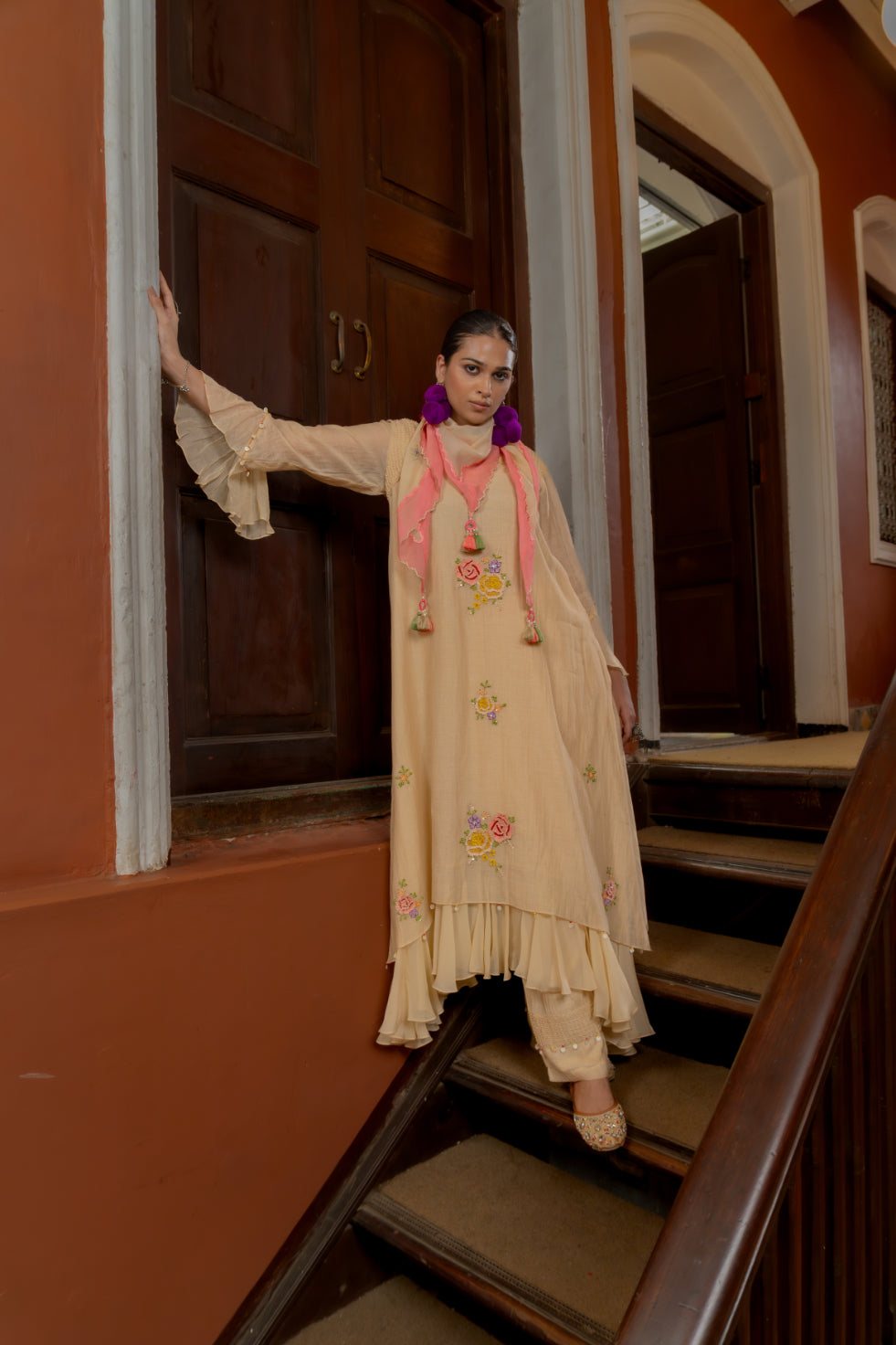 Layered Hem Kurta Set (SS-408)