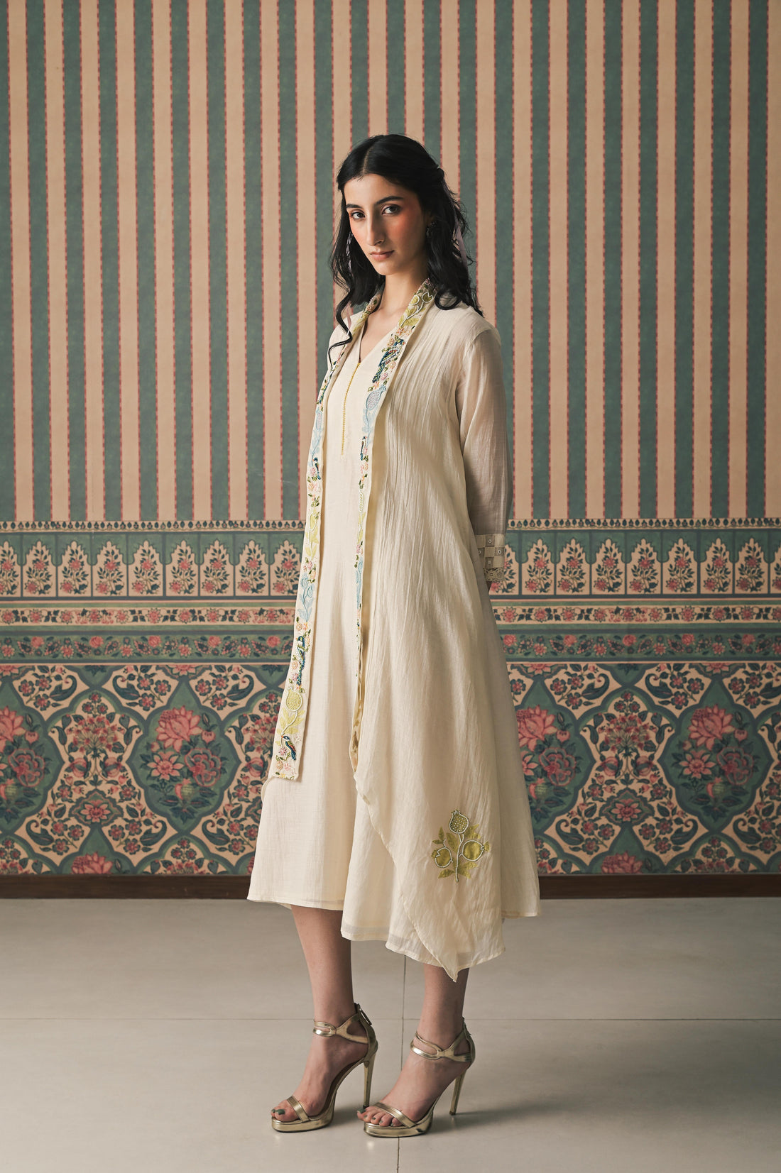Ivory Malai Chanderi Jacket set (SS-532)