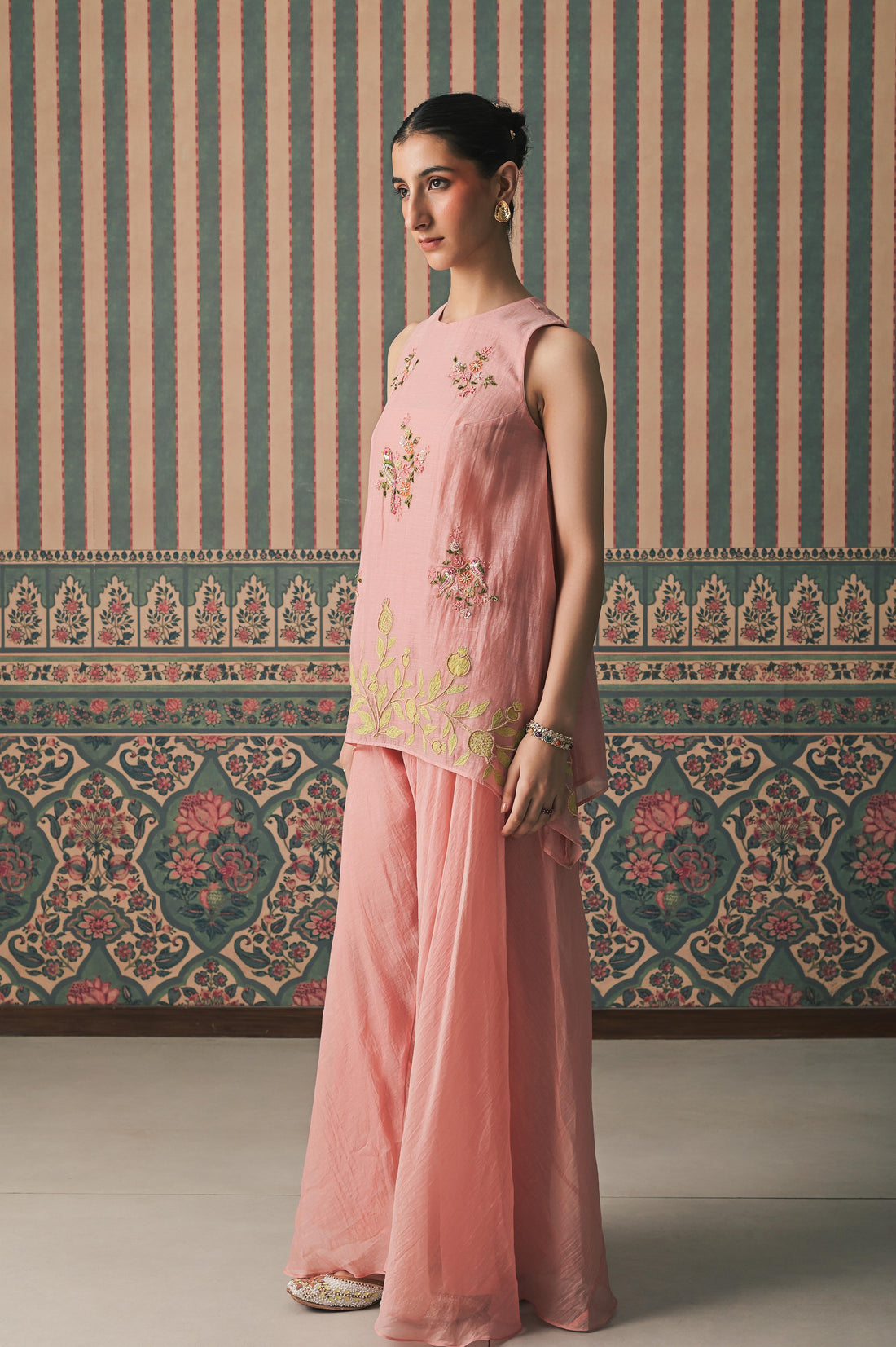 Pink Malai Chanderi Kurta set (SS-531)