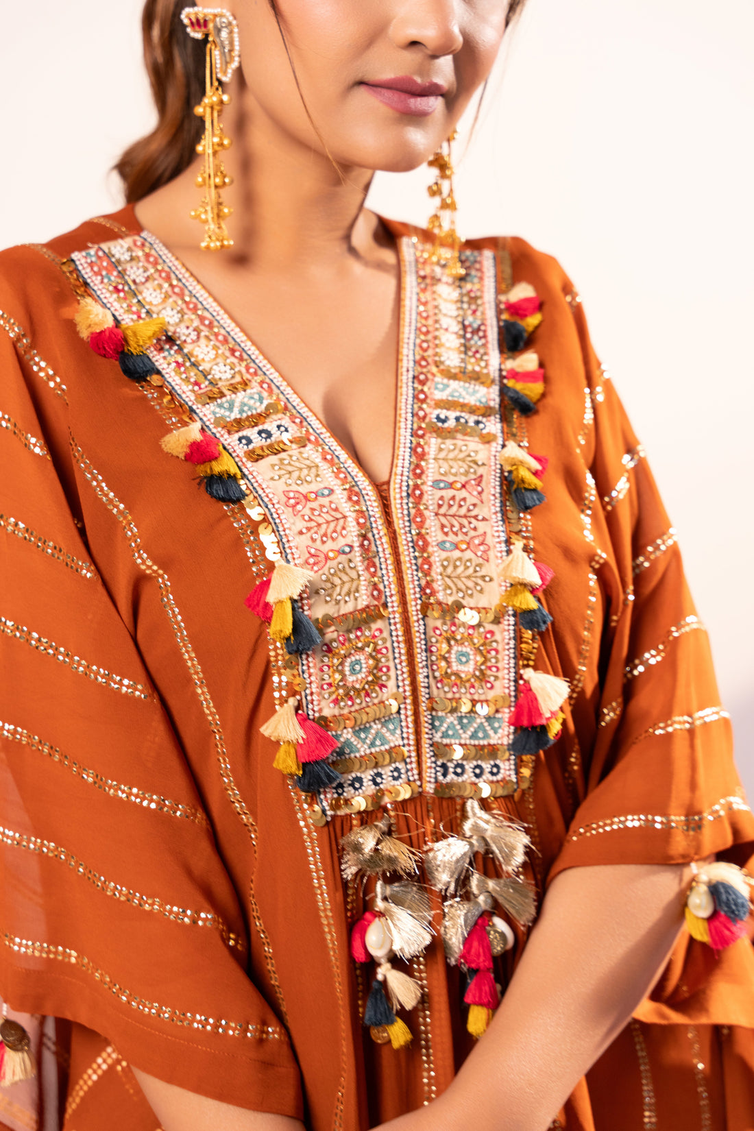Rust Kaftan set (SS-458)