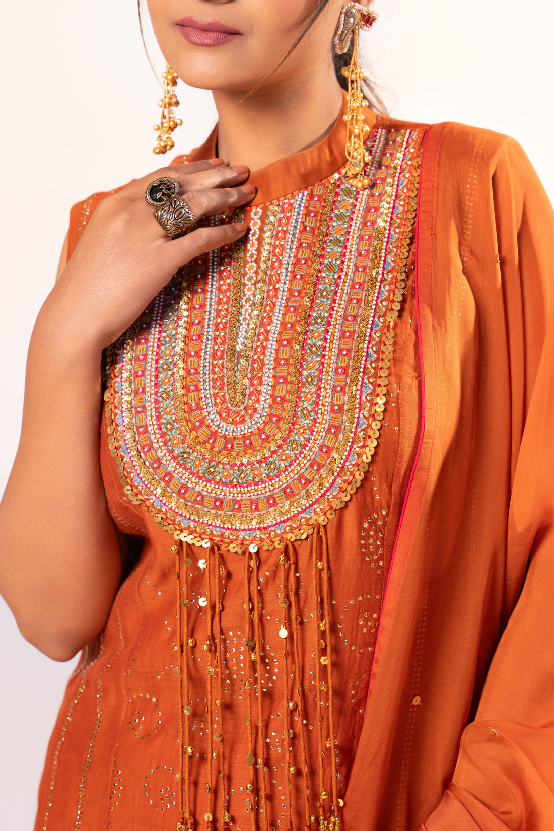 Rust Kurta set (SS-464)